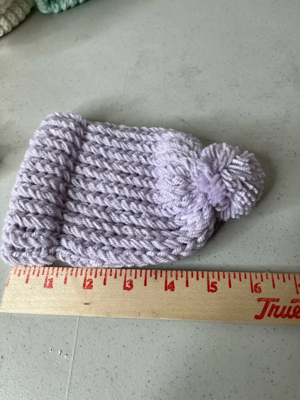 Newborn Knit Beanie - Light Lavender